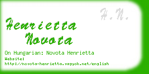 henrietta novota business card